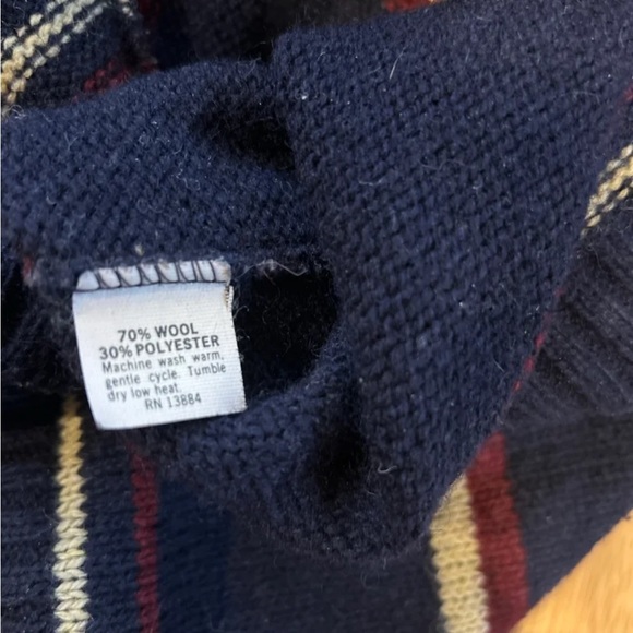 Vintage Wool Blend 70s Striped Crewneck Grandpa Sweater Men’s Large Unisex - Picture 4 of 9